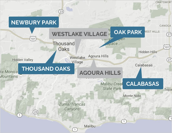 Map of Conejo Valley Map of Conejo Valley